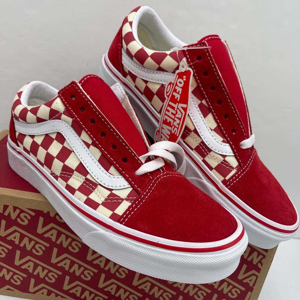Vans WMNS Old Skool
(Primary Check) Rng Red/White Sneakers 
VN0A38G1P0T - Picture 6 of 16